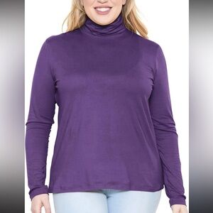 GAP Women's Rich Purple Long Sleeve Tee